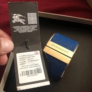 Burberry Blue Lizard Skin Cuff SS14